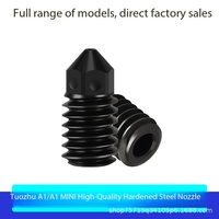 Aksesori Printer 3D Bambu Lab A1/A1mini/H2D Nozzle Baja Keras Tahan Suhu Tinggi dan Tahan Aus