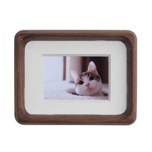 Espositore Mini Ludaye in Legno di Noce Nero con Stampa UV, <span class=keywords><strong>3</strong></span>, 4, 5 Pollici, Pieghevole, Montaggio a Parete Verticale, Decorazione Moderna per la Casa - Product Image 2