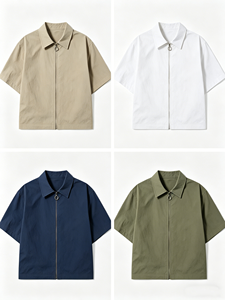 เสื้อเชิ้ตแขนสั้นมีซิปสไตล์ลำลองสำหรับทุกวัน - Product Image 5