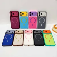 Étui de luxe magnétique à chargement sans fil en PC rigide + TPU et tissu Leathaire pour iPhone 17 Pro 16 15 Plus 14 13 12 18 Pro Max