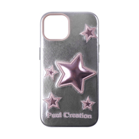 Étui de téléphone personnalisé avec motif papillon en toile pour 17 Pro Max, couleur argent, anti-empreintes digitales, protection antichoc 360°