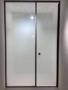 Khách sạn hiện đại Thiết kế Matte đen tắm không khung cabin Tempered Glass vòi hoa sen cửa - Product Image 4