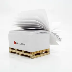 Benutzer definierte Fabrik Niedriger Preis Pallet ized Note Papier blatt Memo Pad Cube Selbst klebender Notizblock mit Holz palette