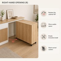 Connecteur de table pivotant à 90 degrés, minimaliste, en acier laminé à froid noir, quincaillerie rotative pour table à manger, bureau, gain de place