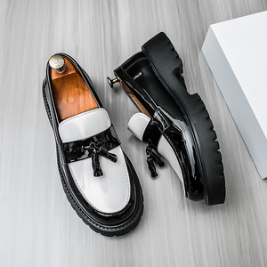 Zapatos de Vestir de Cuero PU, Zapatos Casuales con <span class=keywords><strong>Borlas</strong></span>, Zapatos con Suela Gruesa de Plataforma, Zapatos de Charol con Plataforma - Product Image 3