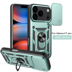 Nueva Funda Protectora para Teléfono con Diseño de Lujo, Resistente a Impactos, TPU+PC, 7 Colores, con Soporte y Ventana Deslizante para iPhone 17, <span class=keywords><strong>6</strong></span> PLUS, XR, XS - Product Image 6