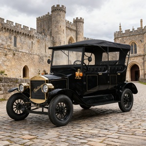 Bus touristique électrique rétro, navette de tourisme vintage pour sites touristiques et hôtels - Product Image 2