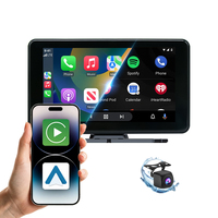 Écran tactile 7 pouces Carplay Android Auto, dashcam avant 4K, arrière 1080P, sortie audio FM, connexion BT