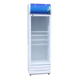 OEM Glass door drink beverage fridge display freezer, supermarket double door commercial fridge Refrigeration equipment