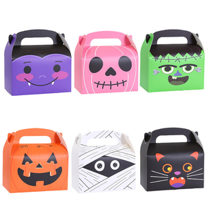 Boîte en papier pour friandises d'Halloween, boîte à bonbons, emballage cadeau pour biscuits, boîtes à friandises pour la décoration de fête d'Halloween - Product Image 4