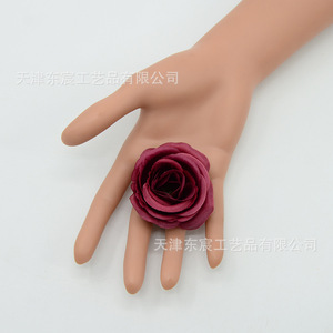 Tête de fleur de camélia artificielle Dongchen Crafts, 5 cm, fleur en soie pour accessoires de photographie de mariage, décoration intérieure - Product Image 2
