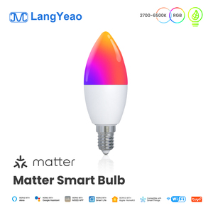 Lámpara LED Inteligente RGB LangYeao de 6W con WiFi, Control por Voz y App, Enchufe Europeo, Material de PC, Compatible con Android - Product Image 1