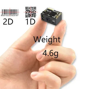 Modul Pemindai Pembaca Kode Batang Arduino, Mini Global Barcode CMOS Laser 650Nm 32Bit 3Miil Identifikasi Cepat