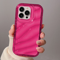 Coque Souple Transparente à Texture Ondulée pour iPhone 17 16 15 14 13 12 11 Pro Max XS XR 8 7 Plus, Housse Antichoc en Silicone