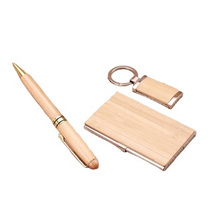 Personalized Wooden <b>Gift</b> <b>Box</b> Set: Premium Pen, Keychain & Business Card Holder - Ideal for Business or Custom Logo Branding - Product Image 2