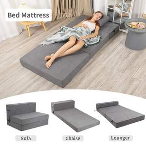 Canapé-lit pliant emballé sous vide Canapé-lit en mousse à <span class=keywords><strong>mémoire</strong></span> <span class=keywords><strong>de</strong></span> <span class=keywords><strong>forme</strong></span> haute densité avec oreiller moelleux - Product Image 5