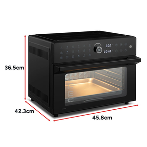 <span class=keywords><strong>Four</strong></span> à friteuse à air électrique familial 1800W avec écran tactile, 30L, sans huile, 5 accessoires pour pizza, poulet, <span class=keywords><strong>four</strong></span> à convection de comptoir - Product Image 3