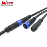 Connecteur mâle femelle de signal d'alimentation étanche Jnicon M12 Ip67 2 3 4 5 broches avec câble