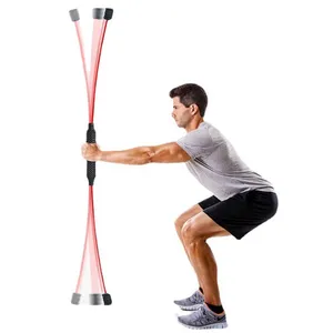 Hot Sell Flexible Aerobic Shaking Fitness Bar Sport Equipment Training Fitness 160cm Body Swing Stick Multi Flexi Swing Bar /