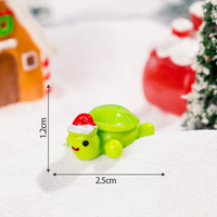 Nouvelle conception de casquette de Noël en résine, ornement tortue, moules en résine pour tortues de Noël, artisanat en résine animaux de Noël pour la décoration