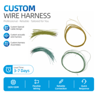 Kabel Harness Tunggal Kustom 22AWG Berisolasi PVC dengan Kabel Jumper Pigtail dan Terminal Crimped, Perakitan Kabel OEM