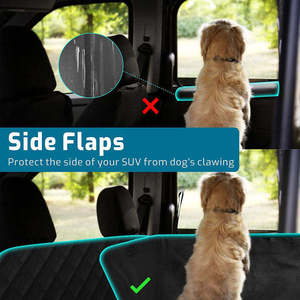 Housse résistante à l'eau pour animaux de compagnie Tapis de siège pour chien SUV Sedans <span class=keywords><strong>Vans</strong></span> <span class=keywords><strong>Vans</strong></span> With Bumper Flap Protector Non <span class=keywords><strong>Slip</strong></span> - Product Image 5