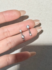 UM Jewelry 925 <b>Silver</b> <b>Stud</b> Earrings Twin Stars White Zircon Trendy Unisex Wedding Party Anniversary Gift Daily Wear - Product Image 3