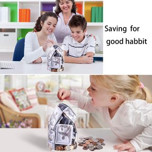 Con Heo Đất Ngân Hàng Cho Người Lớn Rõ Ràng Acrylic Tiền Tiết Kiệm Ngân Hàng Jar Cho Tiền Mặt Và Tiền Xu Hiển Thị Bin - Product Image 3