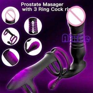 Giocattoli Sessuali Massaggiatore Prostatico Dildo Plug Anale Giocattolo Sessuale per Adulti con 10 Vibrazioni 10 Spinte per Uomini Donne Coppie - Product Image 4