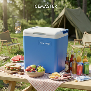 กล่องเก็บความเย็นแบบพกพา Icemaster 7 ลิตร วัสดุ PE+PP+PU โฟม เก็บความเย็นและความร้อน พร้อมช่องใส่น้ำแข็งเสริม สำหรับแคมป์ปิ้งและปิกนิก - Product Image 1
