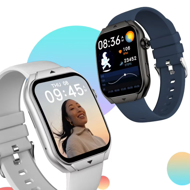 2026 Newest Smartwatch AM17 1.96" AMOLED HD Screen Calling Square Sports Watch Fitness Tracker for Android IOS