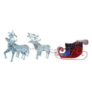 Lumières décoratives extérieures LED deerpull Lumières <span class=keywords><strong>de</strong></span> voiture <span class=keywords><strong>de</strong></span> Noël tirées par des chevaux - Product Image 2