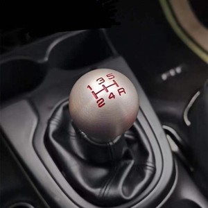 Pommeau de levier de vitesse pour voiture, 5 ou 6 vitesses, rond, en aluminium, transmission manuelle, M10x1.5, antirouille - Product Image 1