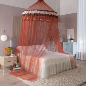 Mosquitero de Cama Doble de Poliéster Rosa Princesa Bancy, Domo Cónico Simple, Ecológico, para Todas las Estaciones, Pantalla Anti-Insectos para el Hogar - Product Image 2