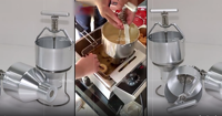 Machine manuelle de distributeur de pâte de fabricant de beignet d'entonnoir de beignet d'acier inoxydable