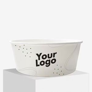 Conteneur à salade en carton blanc biodégradable de qualité alimentaire, laminé mat, gaufré, avec revêtement UV, recyclé - Product Image 2