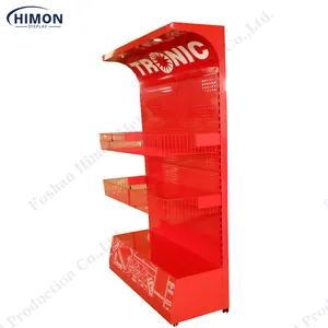 Heavy Duty Display Stand With Baskets Shelves Metal Display Racks For Guns Products