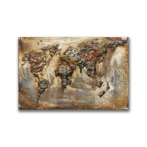 <strong>World</strong> <strong>Map</strong> 3D Metal <strong>Wall</strong> Art Craft for Home Decoration - Product Image 1