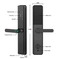 Cerradura Inteligente para Puerta con Entrada sin Llave, Huella Dactilar Biométrica, Contraseña Digital, Aplicación Tuya, Electrónica, para Privacidad en el Dormitorio