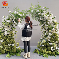 Arche florale artificielle de haute qualité, rose orange glamour, pour mariage, événement, toile de fond pour décoration intérieure et extérieure, Noël, décoration de la maison