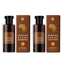 Shampooing et après-shampoing concentrés professionnels anti-pelliculaire et anti-chute de cheveux, sans sulfate, biologiques, à base de Chebe d'Afrique, marque distributeur