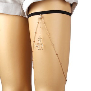 สร้อยข้อมือรูปงูสำหรับผู้หญิง โลหะผสมสังกะสี หลายชั้น สร้อยคล้องตัว เครื่องประดับแฟชั่นสำหรับงานปาร์ตี้ สีทอง สีทองคำขาว - Product Image 2