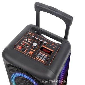 NDR Brand Factory's Portable Mini 8-Inch Dual Outdoor Speaker 40W High para Square Dance Home <span class=keywords><strong>Radio</strong></span> Caja de carga LED - Product Image 4