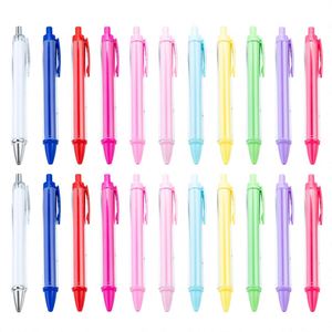 Stylos à bille rétractables en plastique transparent avec insert photo DIY - Product Image 1