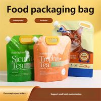 Sac à bec verseur réutilisable personnalisé de 5 L, sac portable de grande capacité pour l'emballage de liquides, sacs en plastique pour eau minérale avec poignée