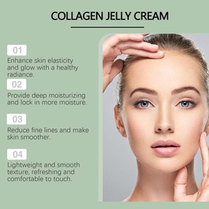 Creme Facial Hidratante, Iluminador e Firmador, Reparação da Pele, Cuidados Faciais Noturnos, Creme <span class=keywords><strong>COLLAGEN</strong></span> JELLY para Todos os Tipos de Pele - Product Image 4