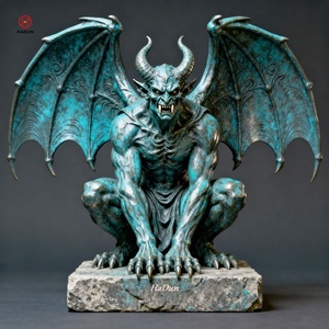 HADUN exterior grande personalizado cobre Metal <span class=keywords><strong>Lucifer</strong></span> monstruo latón <span class=keywords><strong>demonio</strong></span> gárgola bronce escultura - Product Image 5