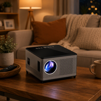 Projecteur portable intelligent LED Full HD 1080P ZKmagic, 350 lumens ANSI, mise au point manuelle, vidéoprojecteur pour home cinéma