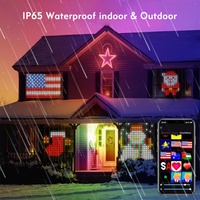 Guirlande lumineuse LED RVB intelligente à commande par application, 16 millions de couleurs, DIY, IP67, pour décorations de Noël, de fêtes et de fenêtres