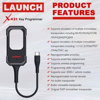 Programador de Llaves LAUNCH X431 con Función de Emparejamiento de Llaves, Lectura y Escritura de Chips, y Creación de Controles Remotos, Compatible con Tabletas LAUNCH